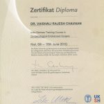 Certificate - Dr. Vaishali Chavan